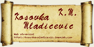 Kosovka Mladićević vizit kartica